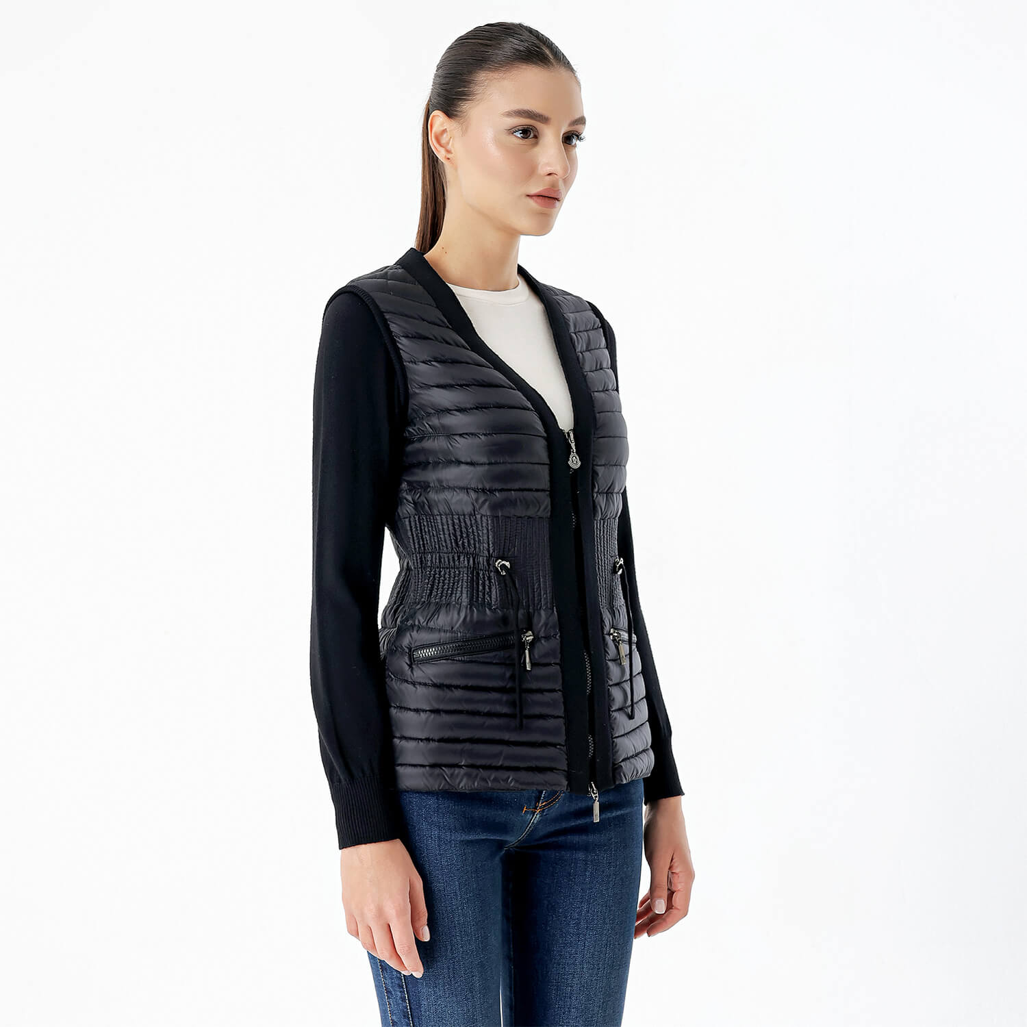 Moncler - Black Nylon&Knitted Jacket